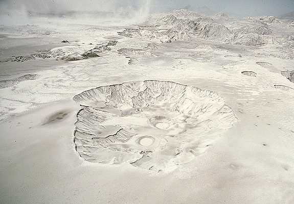 Steam crater